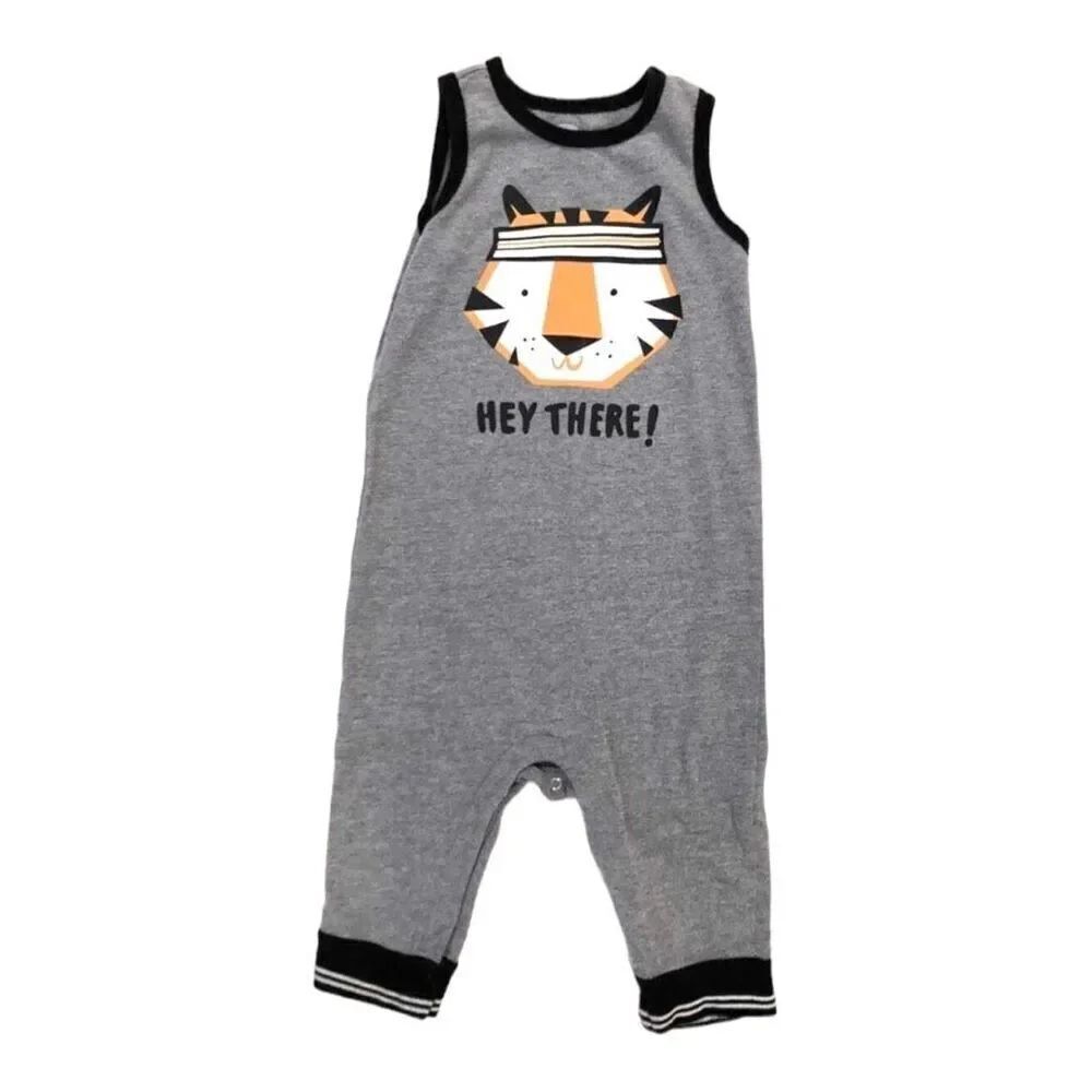 Baby Boys Old Navy Hey There Tiger Sleeveless Romper Coverall - Sz 0-3 mo